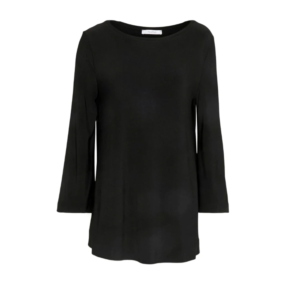 Max Mara Zwarte Easywear Overhemden Black Dames