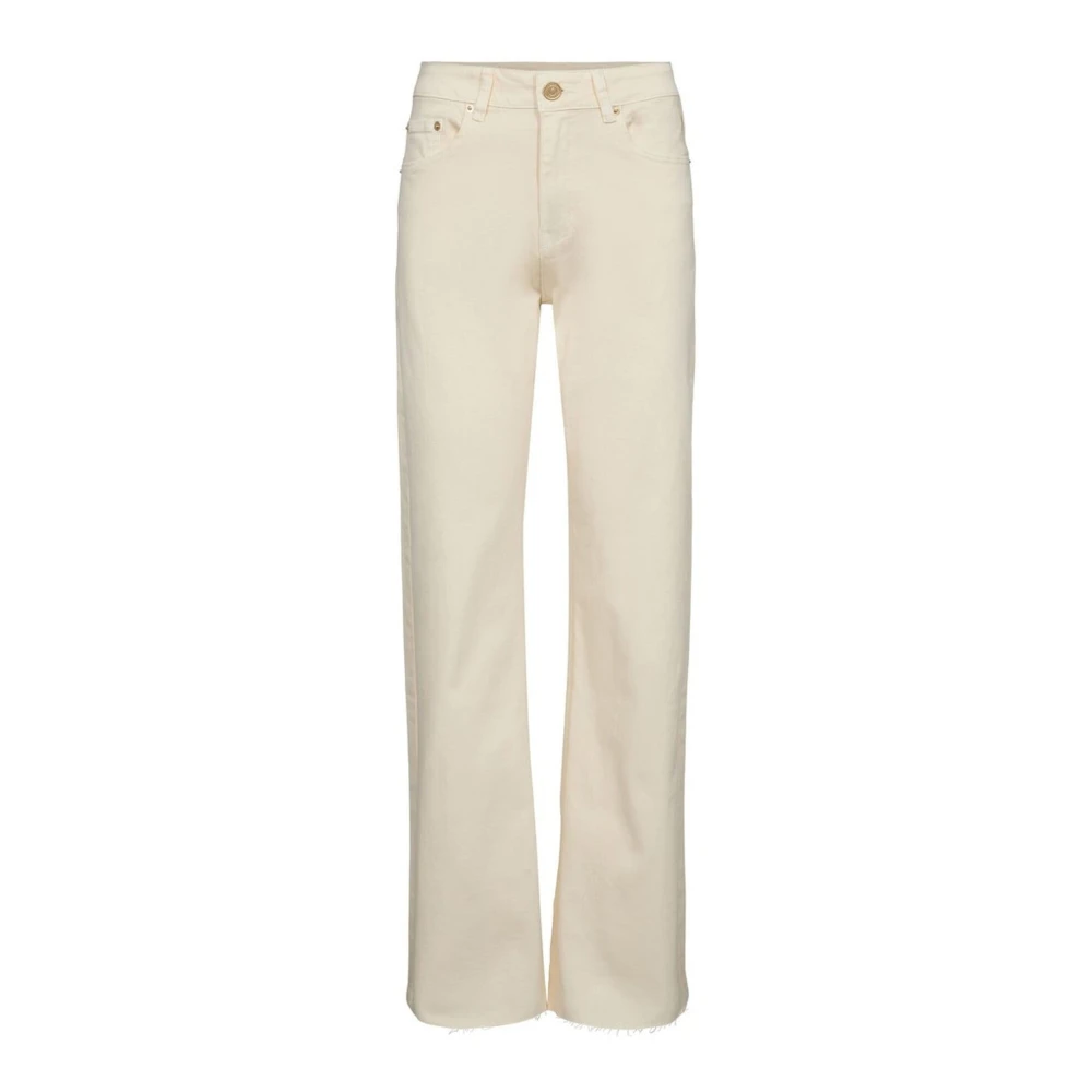 Sofie Schnoor White Straight Fit Jeans, Female, L, Off Straight-Leg Jeans