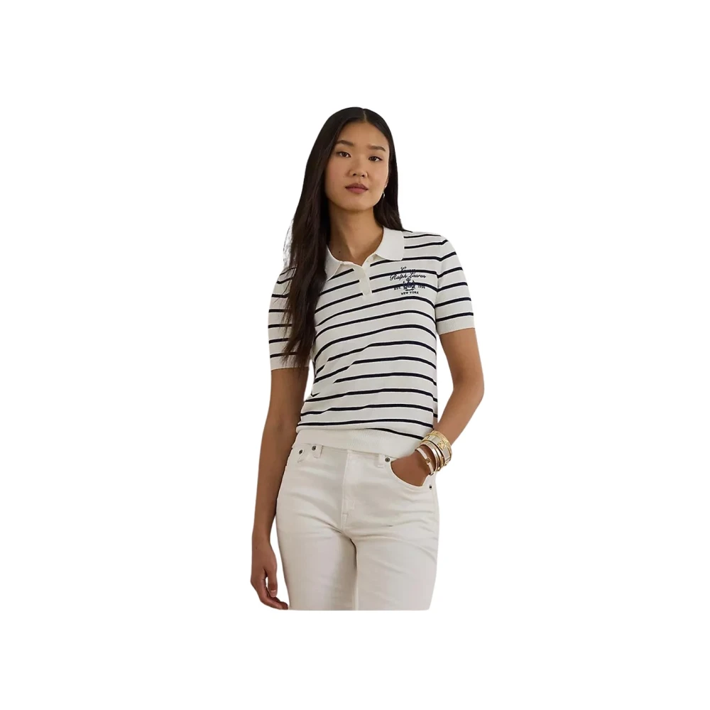 Ralph Lauren Vit Pikétröja