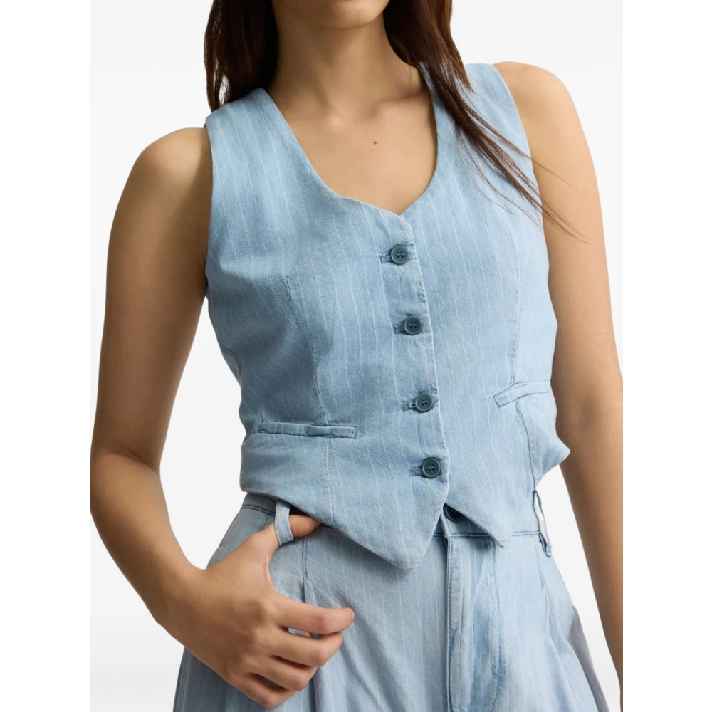 Liu Jo Blauwe Denim Jacks Blue Dames