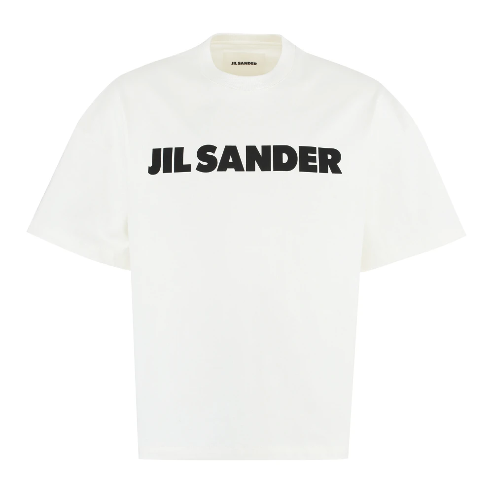 Jil Sander Uomo Bianco Logo Cotton T-Shirt - Immagine 2