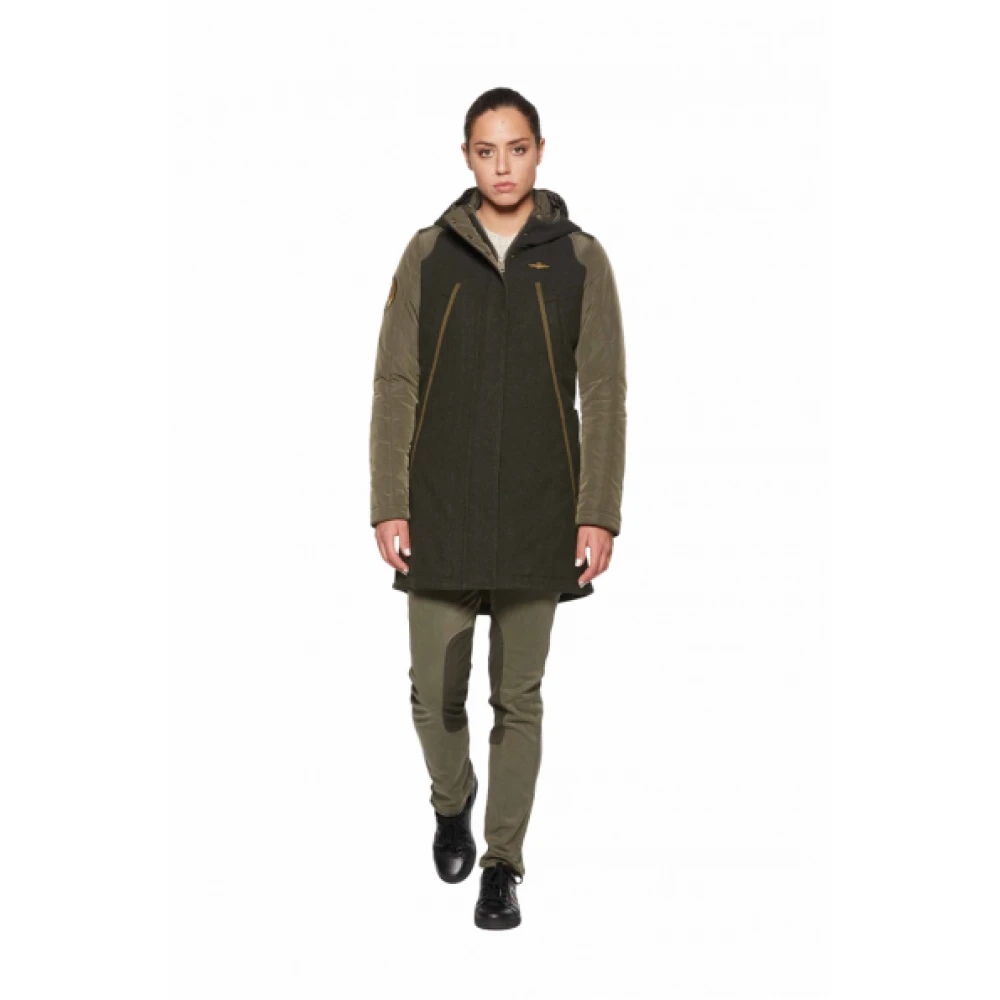 aeronautica militare Parka met capuchon Green Dames