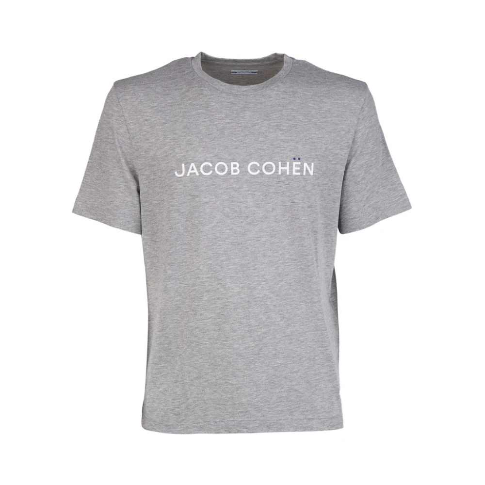 Jacob Cohën Zachte Lijn Logo T-shirt Gray Heren