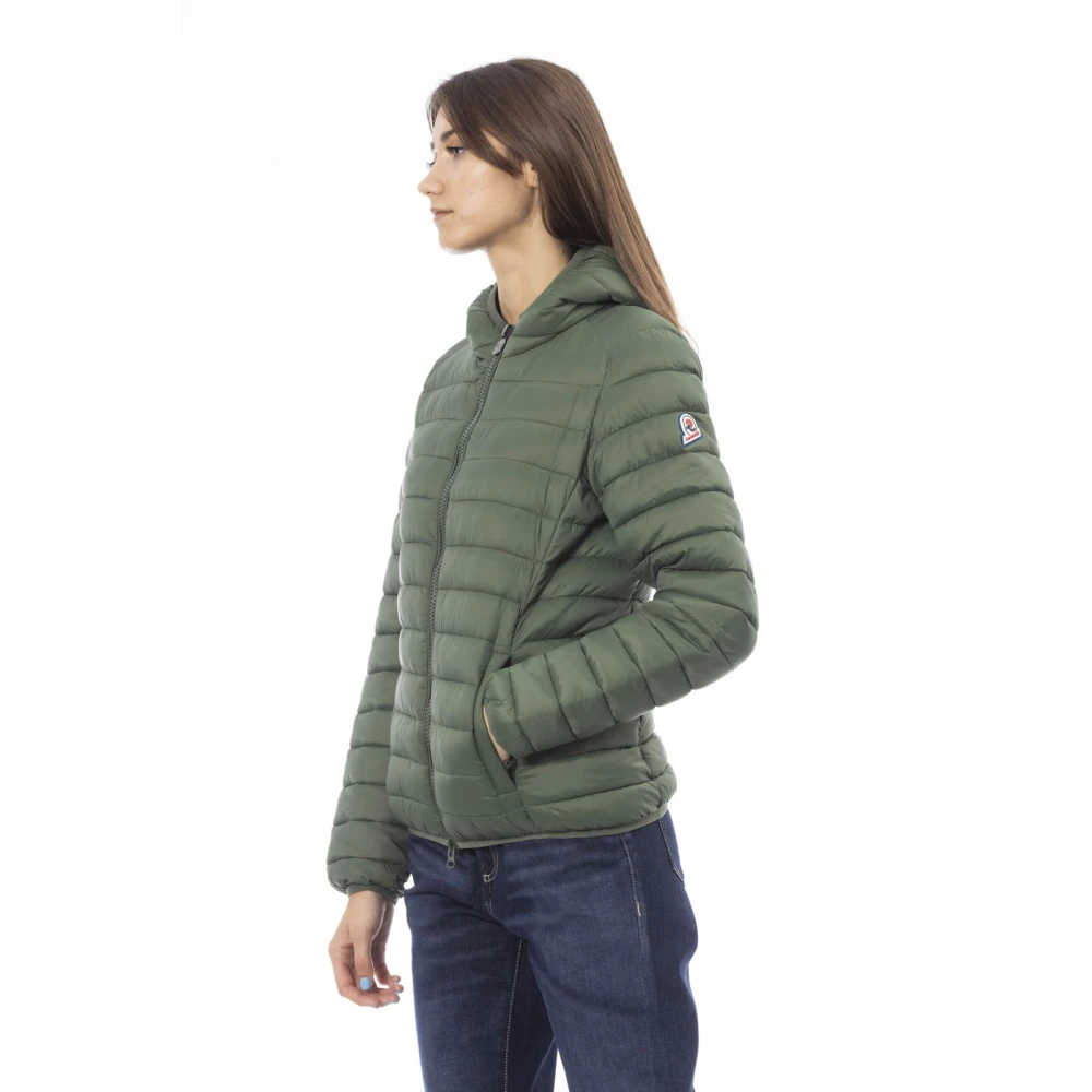 Invicta Gewatteerde jas met capuchon en aangepaste bandjes Green Dames