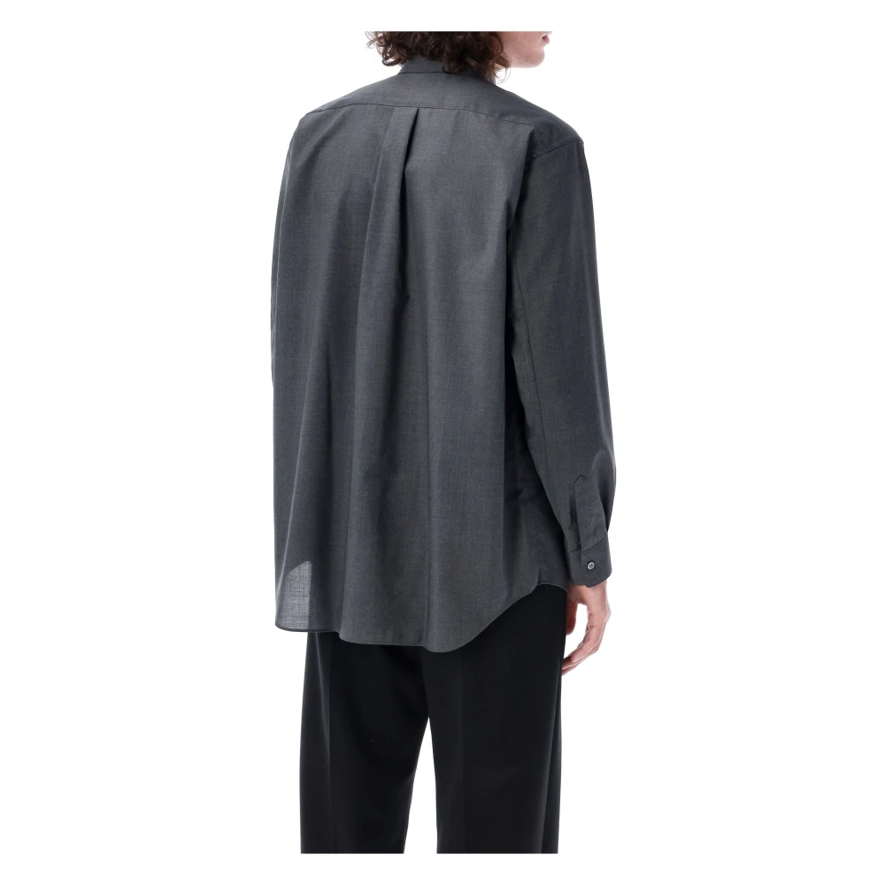 Comme des Garçons Grijze wollen overhemd met puntkraag Gray Heren