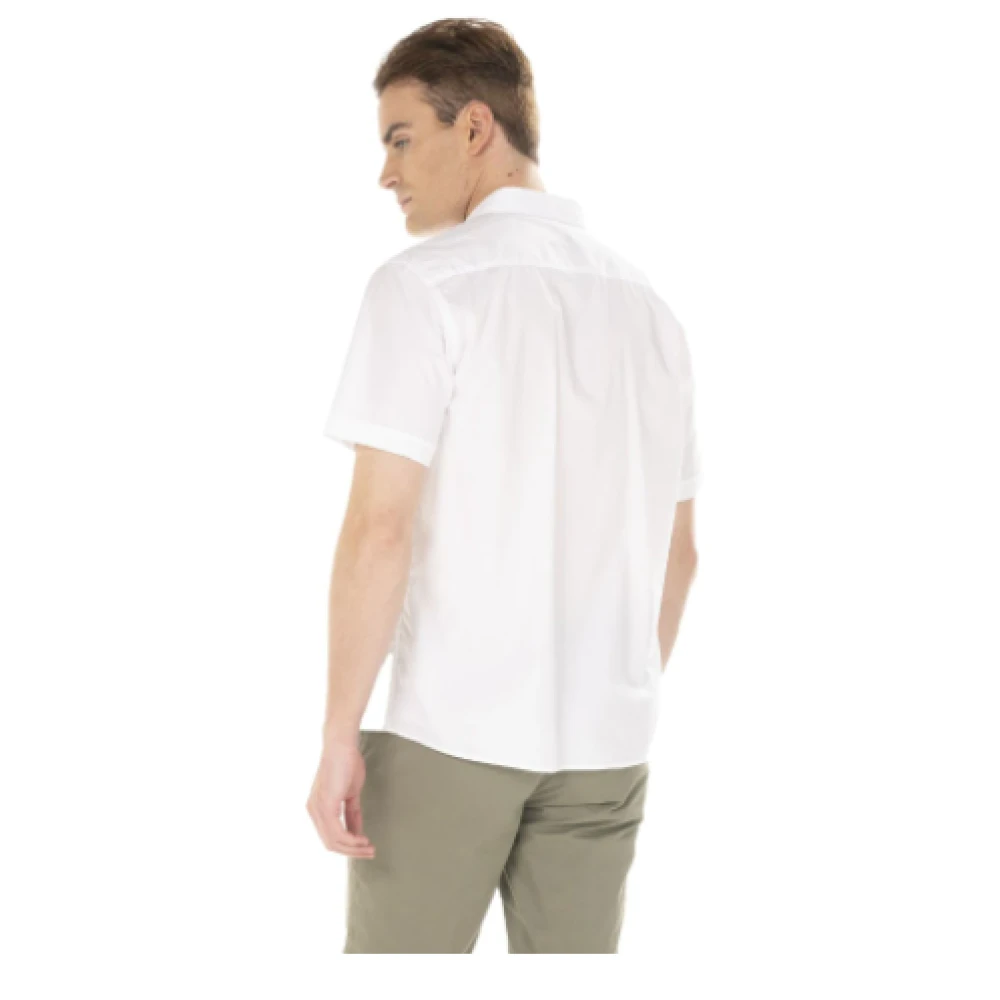 Harmont & Blaine Witte Katoenen Overhemd met Iconisch Bassotto Borduursel White Heren