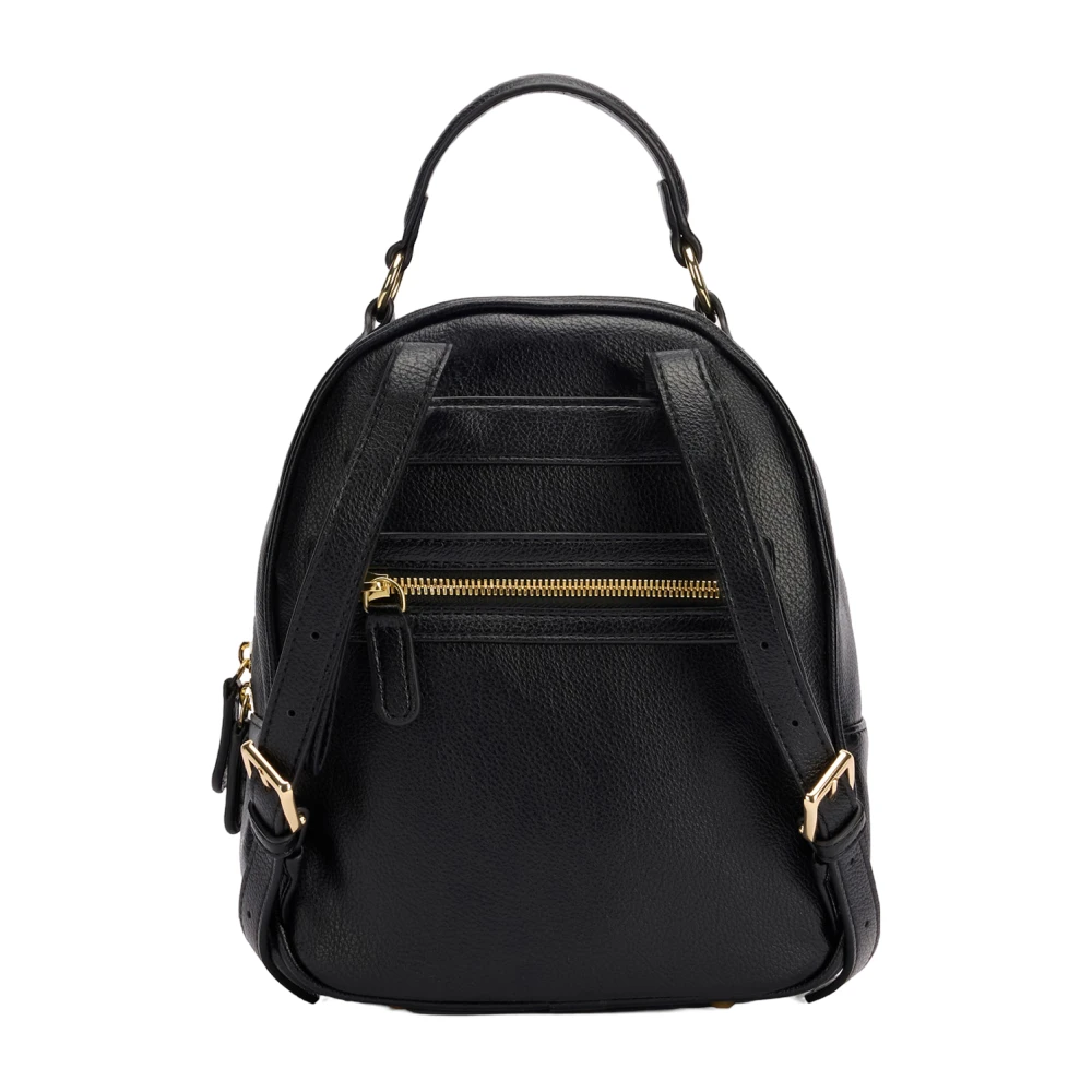 Braccialini Polyester rugzak met gouden details Black Dames