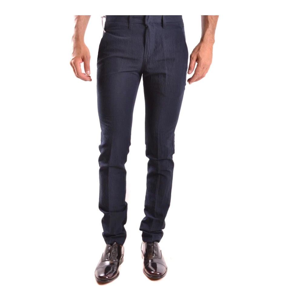 Dondup Blauwe Linnen Broek Ss17 Blue Heren