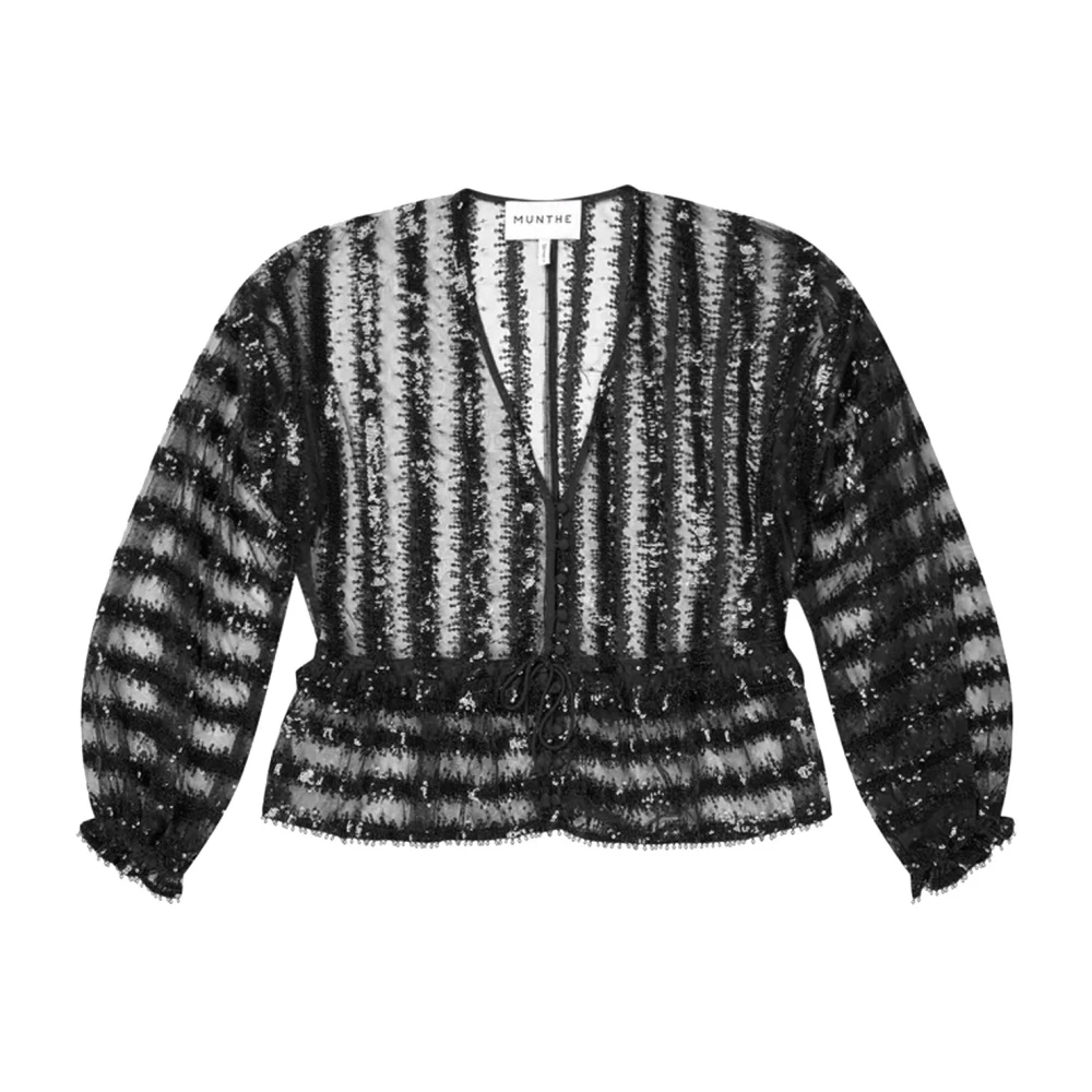 Munthe Women's Black Blouses, 2XL, Blouses