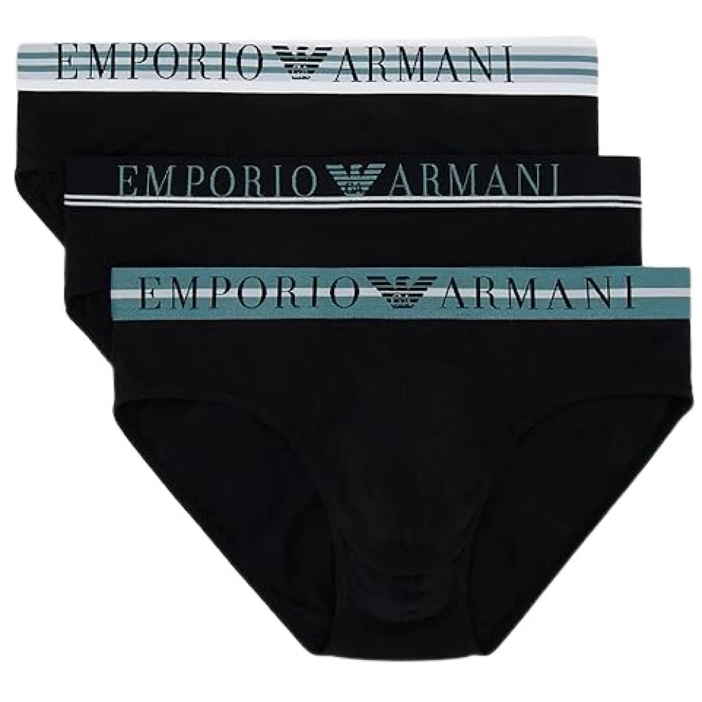 Emporio Armani Herren Schwarz Unterwäsche, K, Sgröße: