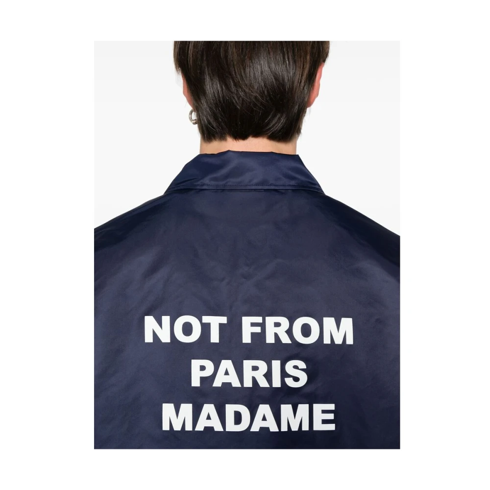 Drole de Monsieur Blauwe waterafstotende bodywarmer met drukknoopsluiting Blue Heren