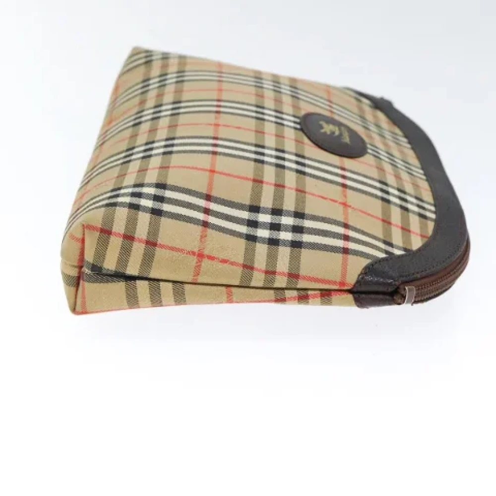 Burberry Vintage Pre-owned Canvas pouches Beige Dames