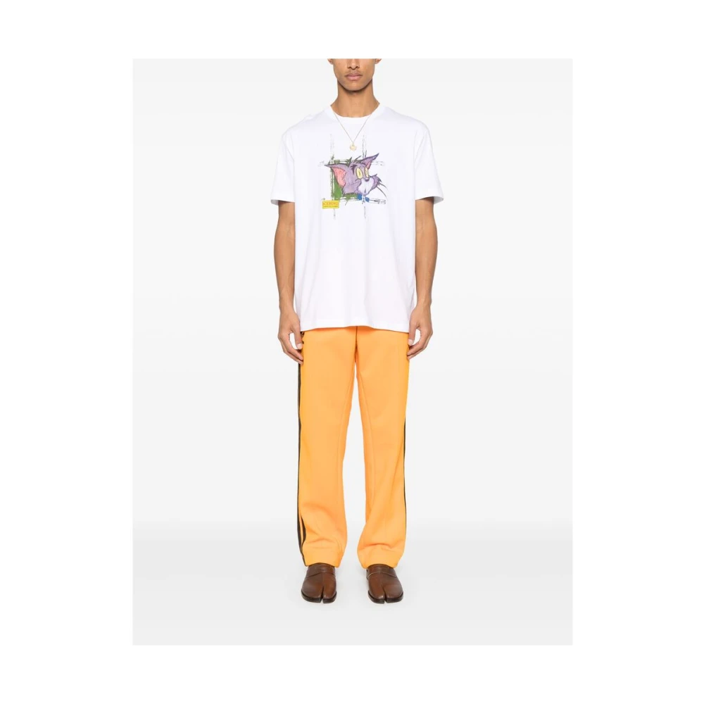 Iceberg Logo Print Crew Neck T-shirt White Heren