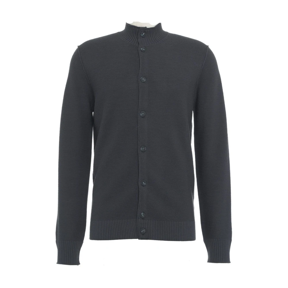 Kangra Blauwe Gebreide Kleding Aw24 Model Mannen Blue Heren