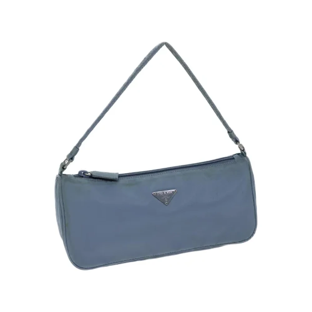 Prada Vintage Pre-owned Nylon prada-bags Blue Dames