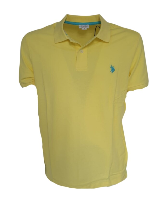 polo-manches-courtes-en-coton-jaune