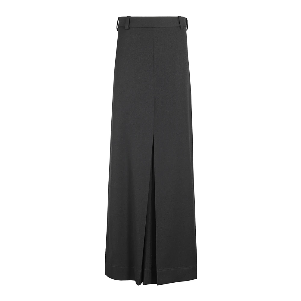 Victoria Beckham Elegant Box Pleat Skirt Black Dames