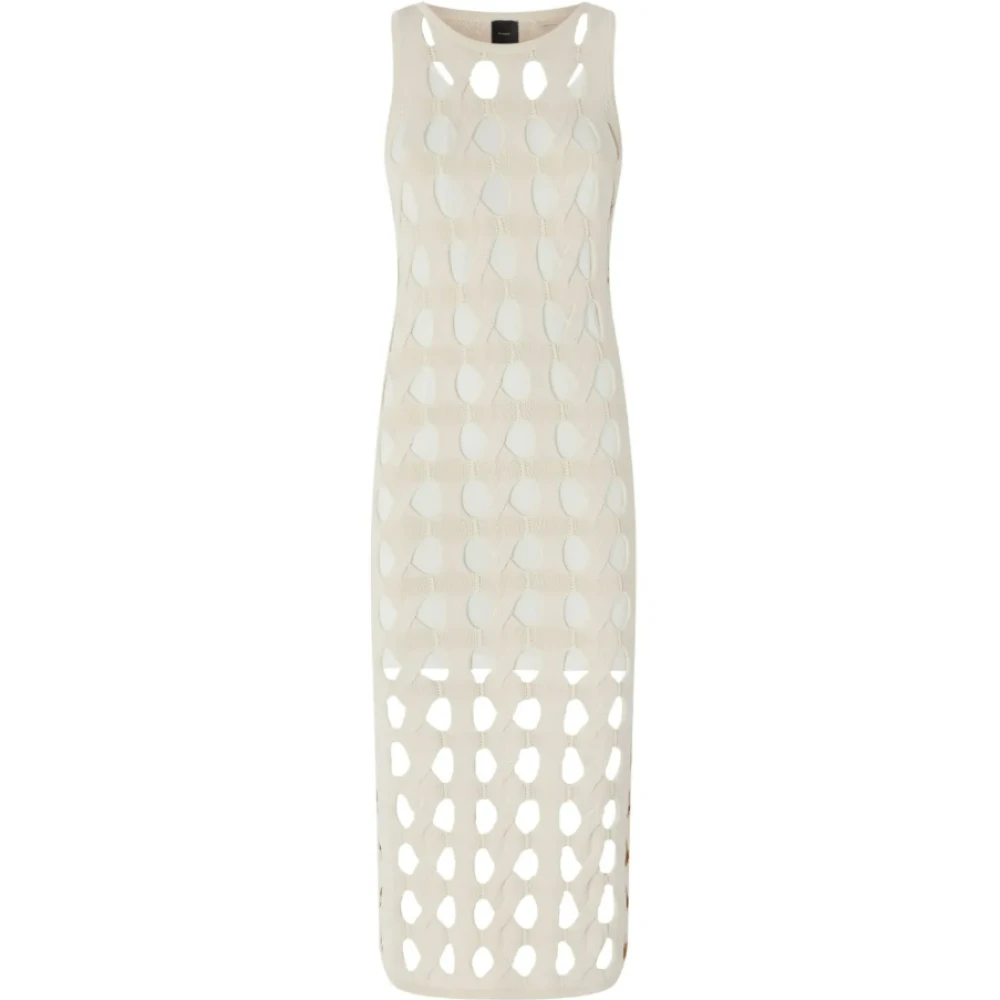 Pinko Elegante Witte Lange Jurk met Uitsnede White Dames