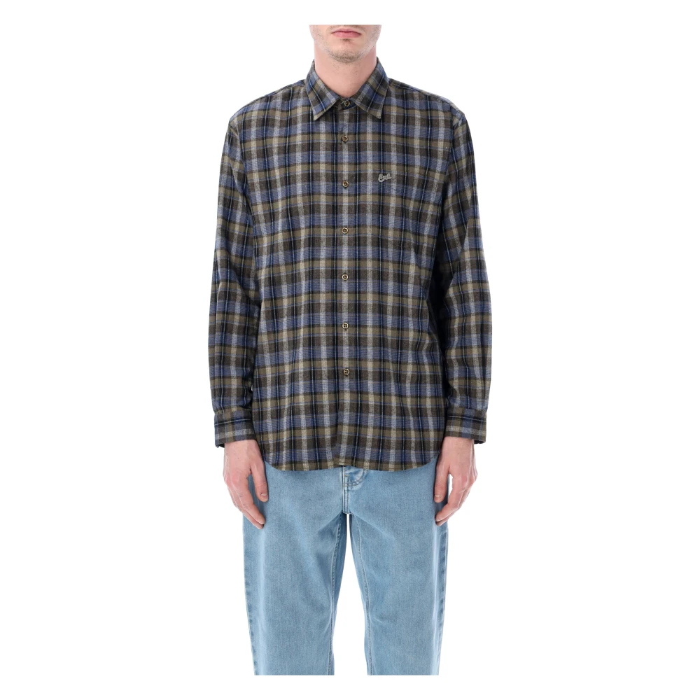 Erl Men's Multicolor Plaid Long-Sleeve Button-Up Shirt - Casual Shirts - L - Shirts