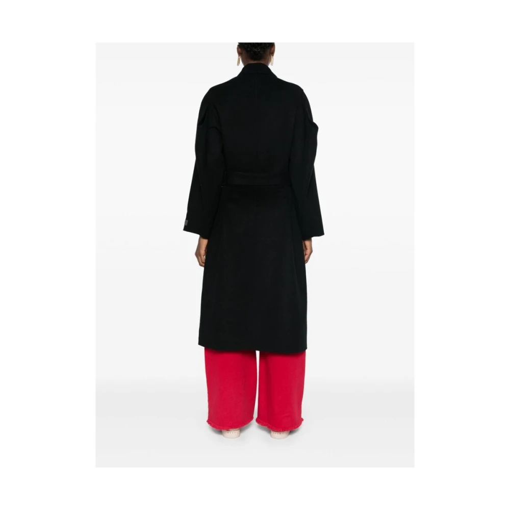 Kenzo Zwarte Wol-Kasjmier Jas Black Dames