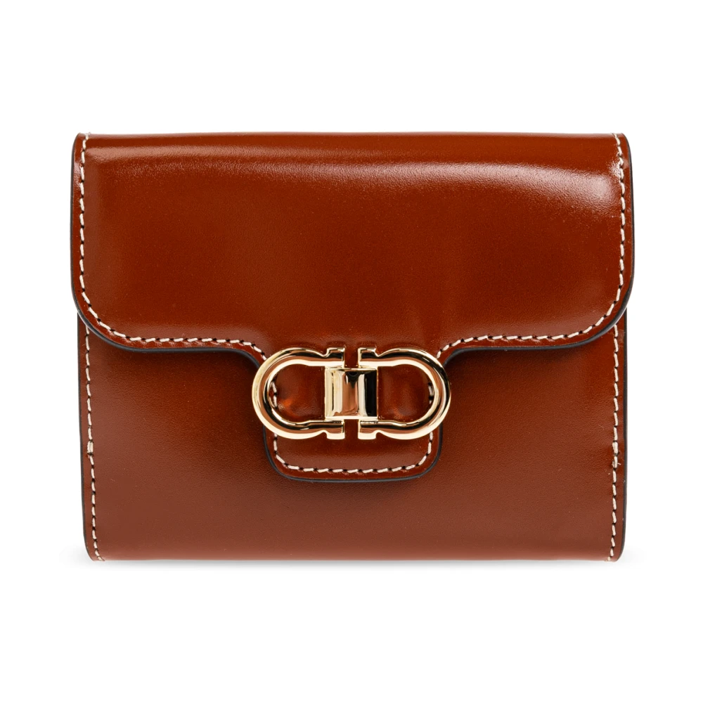 Ferragamo Donna Marrone - Portafoglio Compatto Gancini - Accessories - One Size