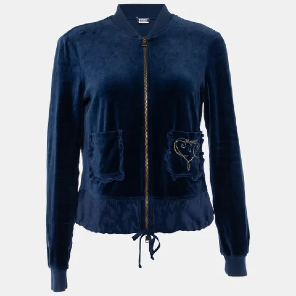 Moschino Pre-Owned Pre-owned Velvet outerwear Blue Dames