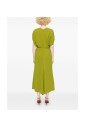 groene-midi-jurk-met-blouson-mouwen