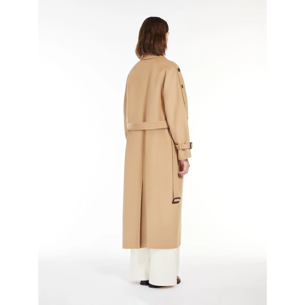 Max Mara Weekend Dubbelbreasted wollen trenchcoat Beige Dames