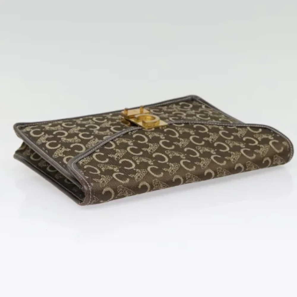 Celine Vintage Pre-owned Canvas clutches Brown Dames