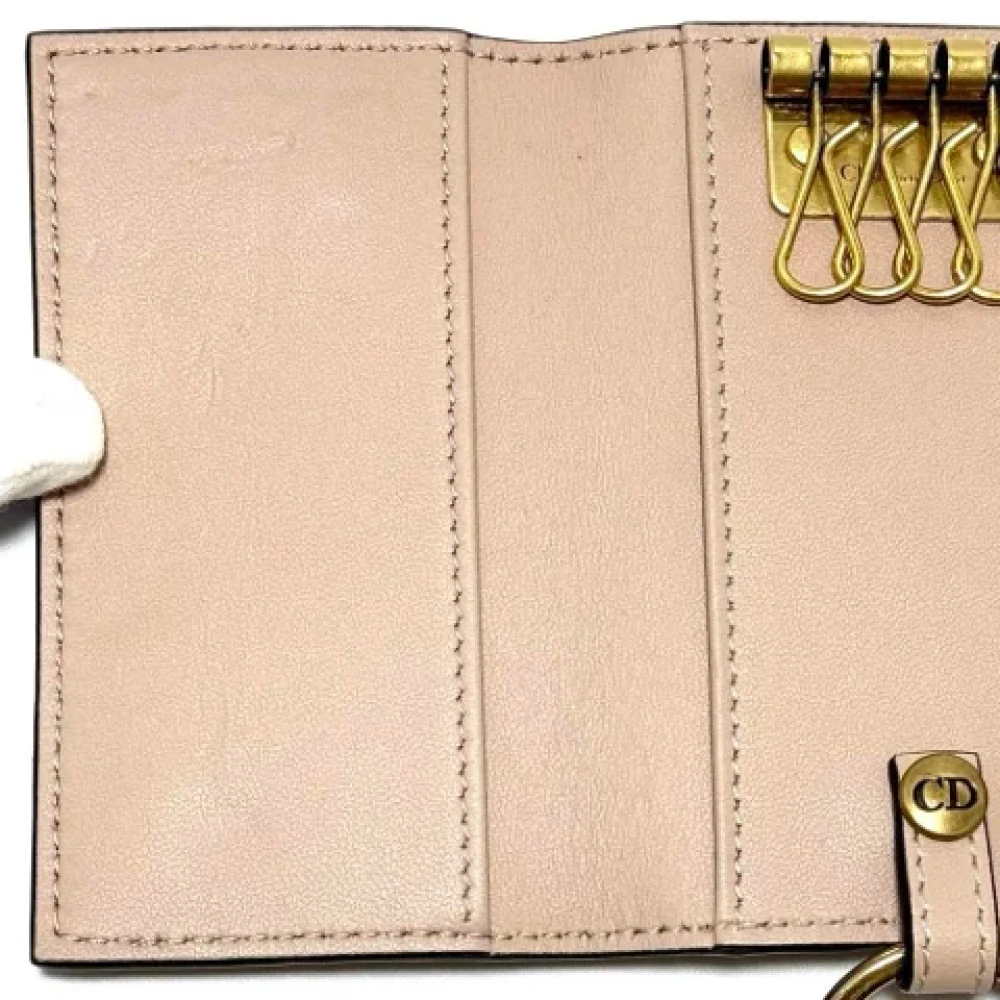 Dior Vintage Pre-owned Leather key-holders Beige Unisex