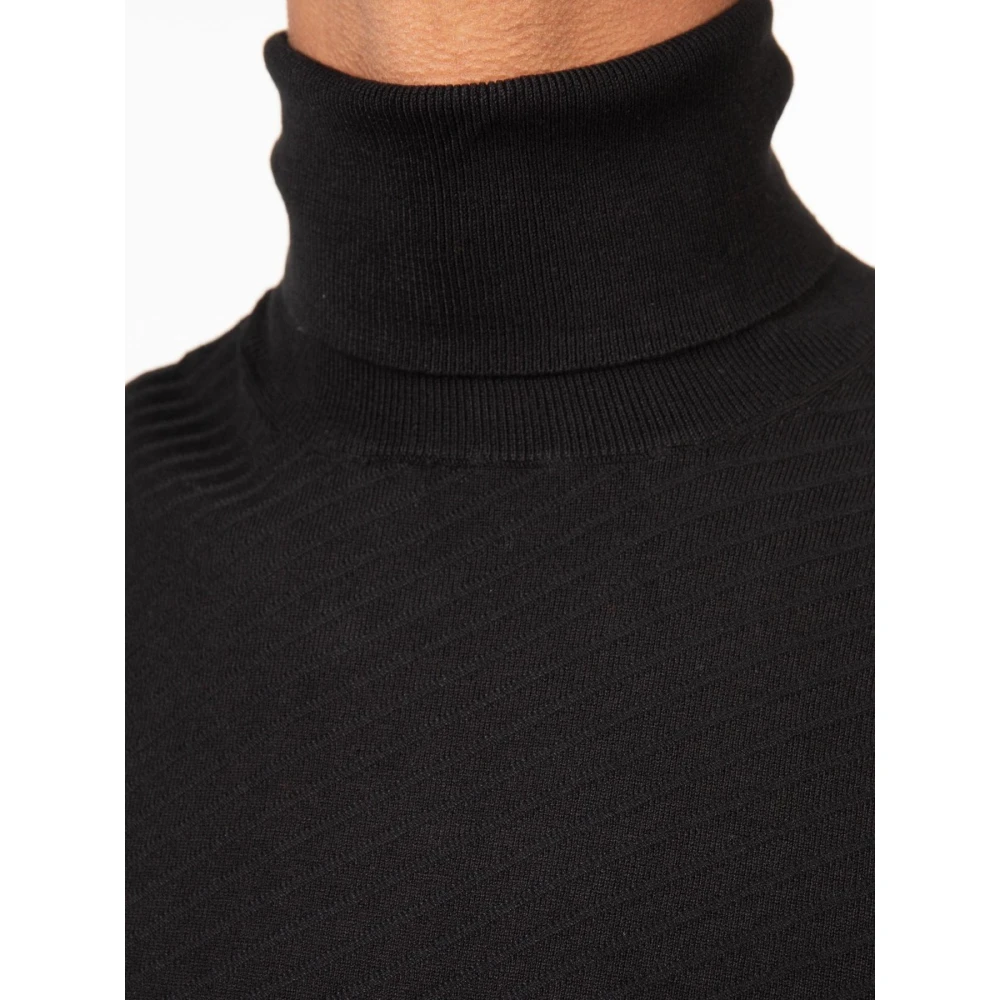 Emporio Armani Diagonaal Patroon Coltrui Black Heren