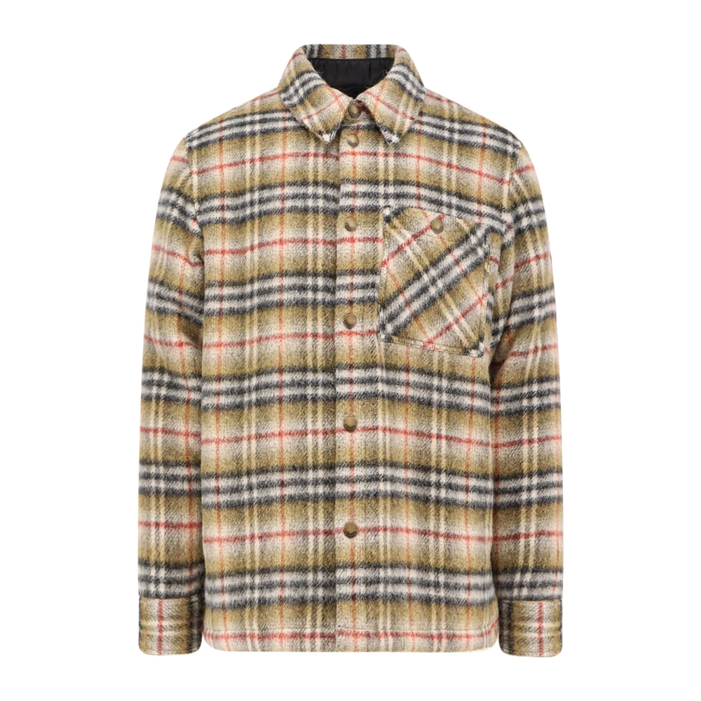 Burberry Men's Wool Jacket With Snap-Button Closure
