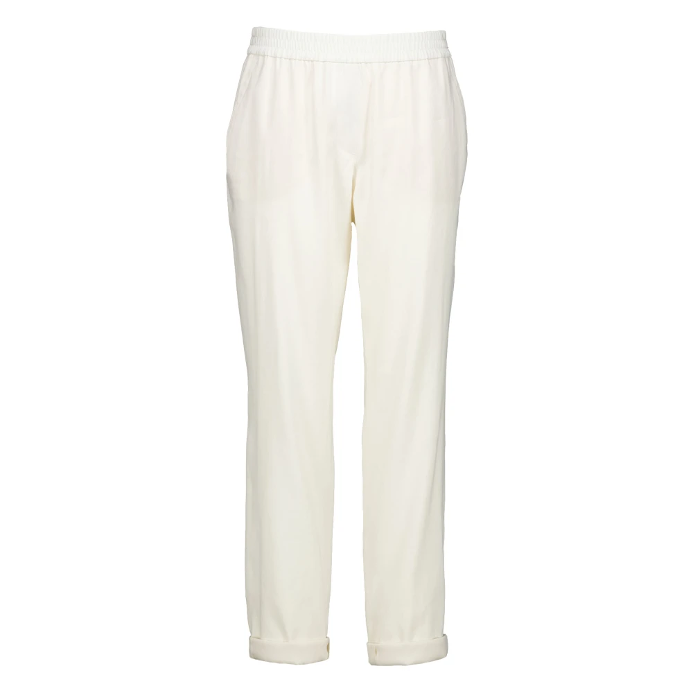 Marc Cain Women's White Wit Ac 81.59 W70 - Slim-Fit Trousers - S - Trousers