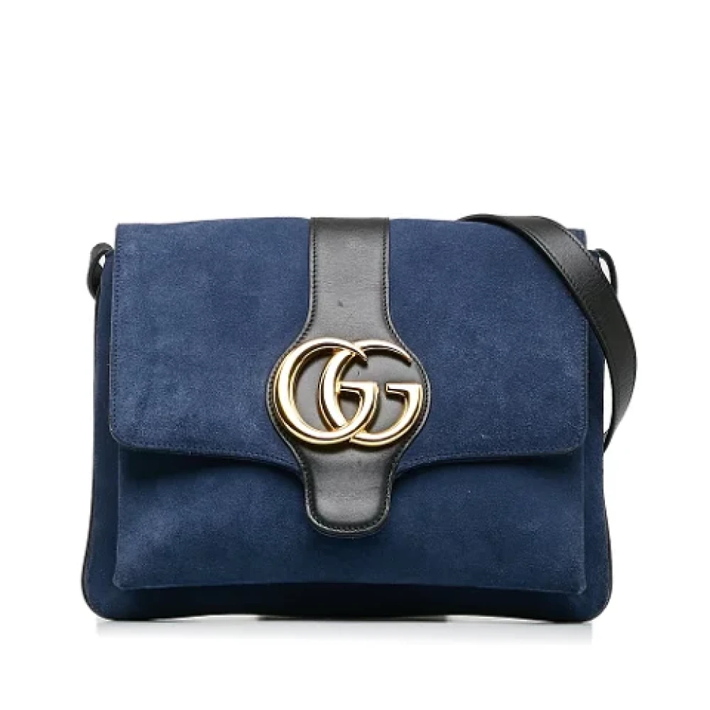 Gucci Vintage Pre-owned Suede gucci-bags Blue Dames