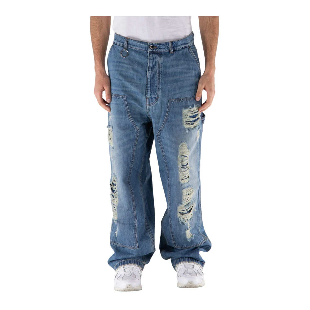 Études Loszittende Denim Jeans Blue Heren