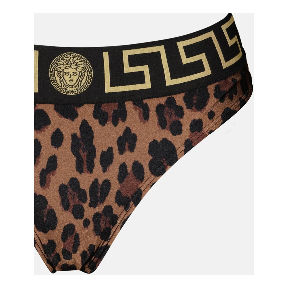 Versace Luipaardprint Bikini Broekje Brown Dames