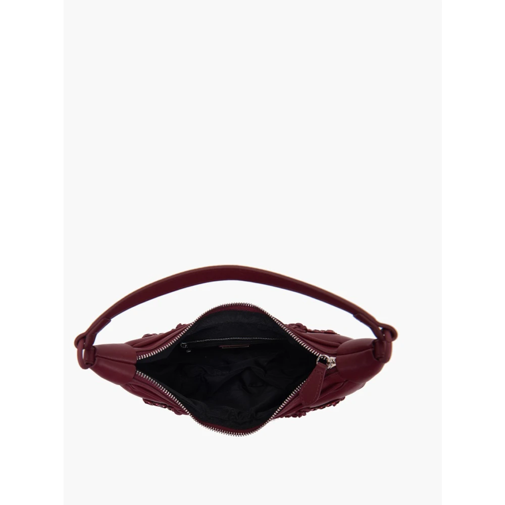 La Carrie Bordeaux handtas met kettingen en strass Red Dames