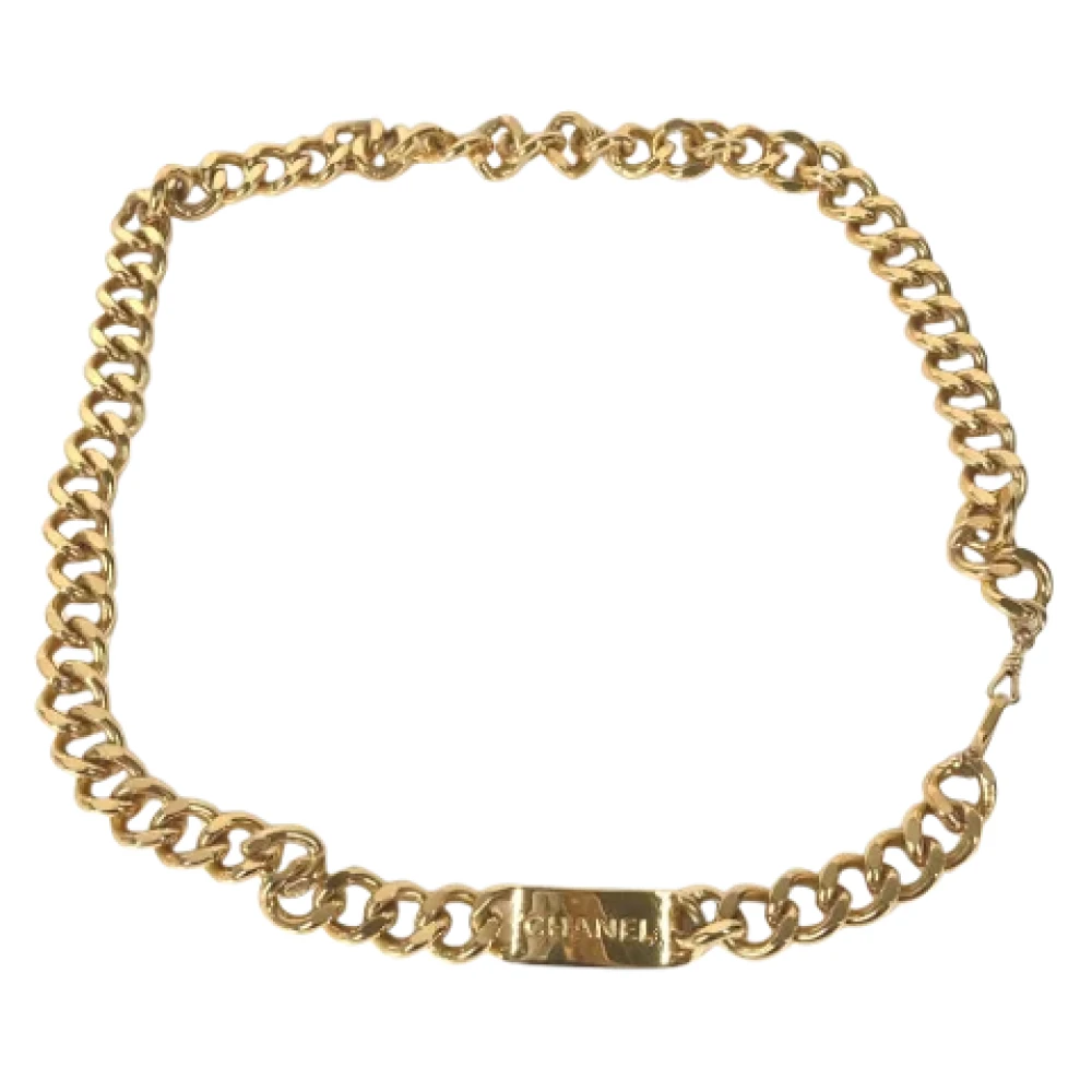 Chanel Vintage Pre-owned Metal belts Yellow Dames