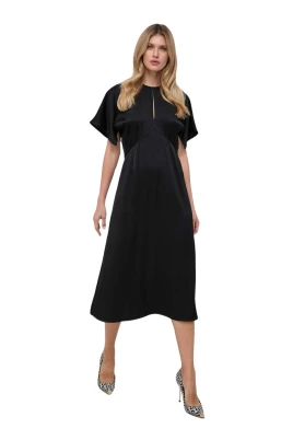 Crepe Stretch Ponte Midi Dress