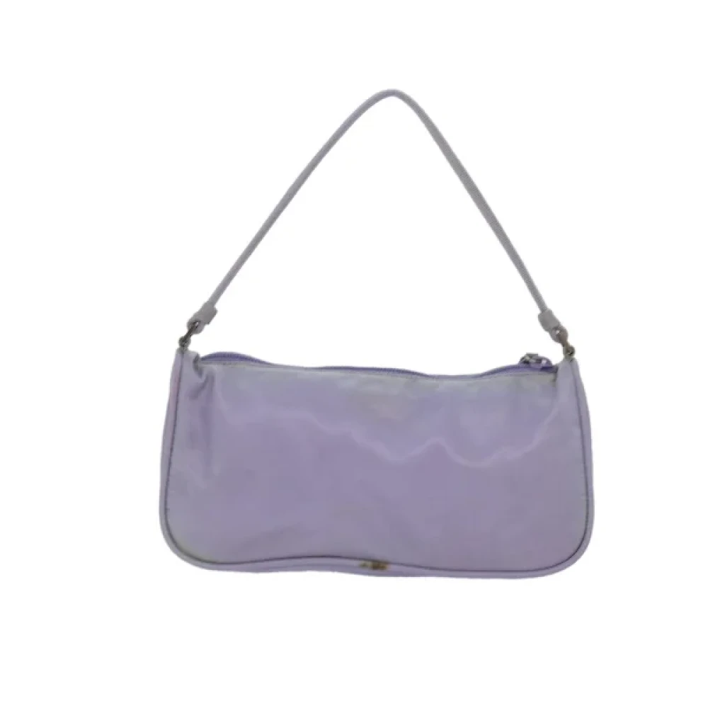 Prada Vintage Pre-owned Nylon handbags Purple Dames