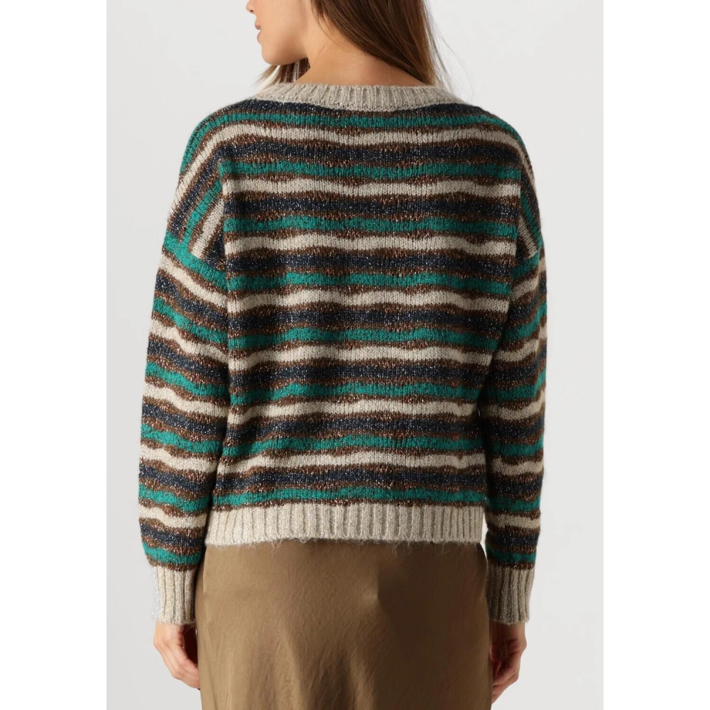 Summum Woman Kleurrijke Alpaca Lurex Gebreide Trui Multicolor Dames