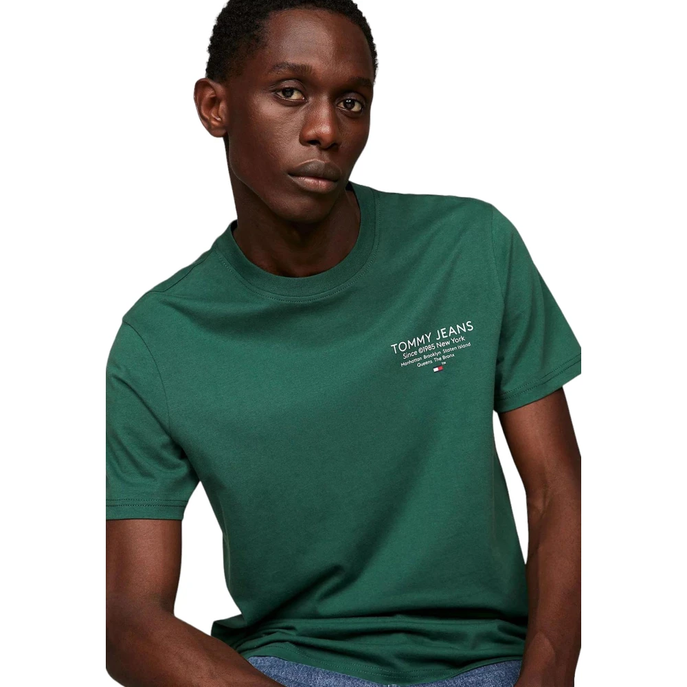 Tommy Jeans T-Shirts Green Heren