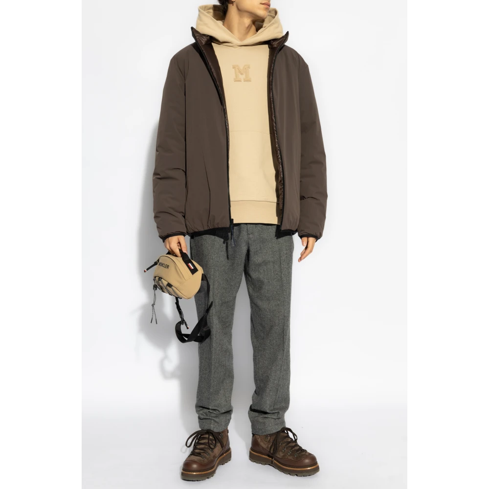 Moncler Sweatshirt met logo Beige Heren