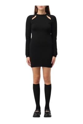 black-knit-mini-dress