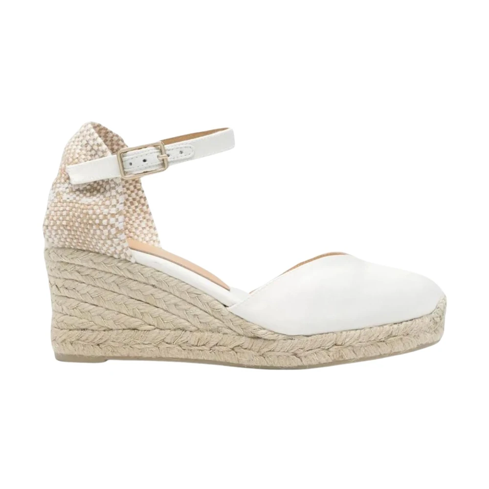 Castañer Women's White Espadrille Wedge Sandal