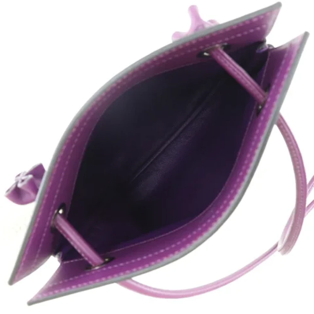 Hermès Vintage Pre-owned Leather crossbody-bags Purple Dames