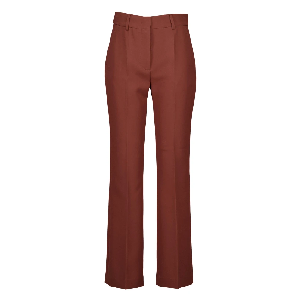 Essentiel Antwerp Kickflare Byxor i Brun Brown, Dam