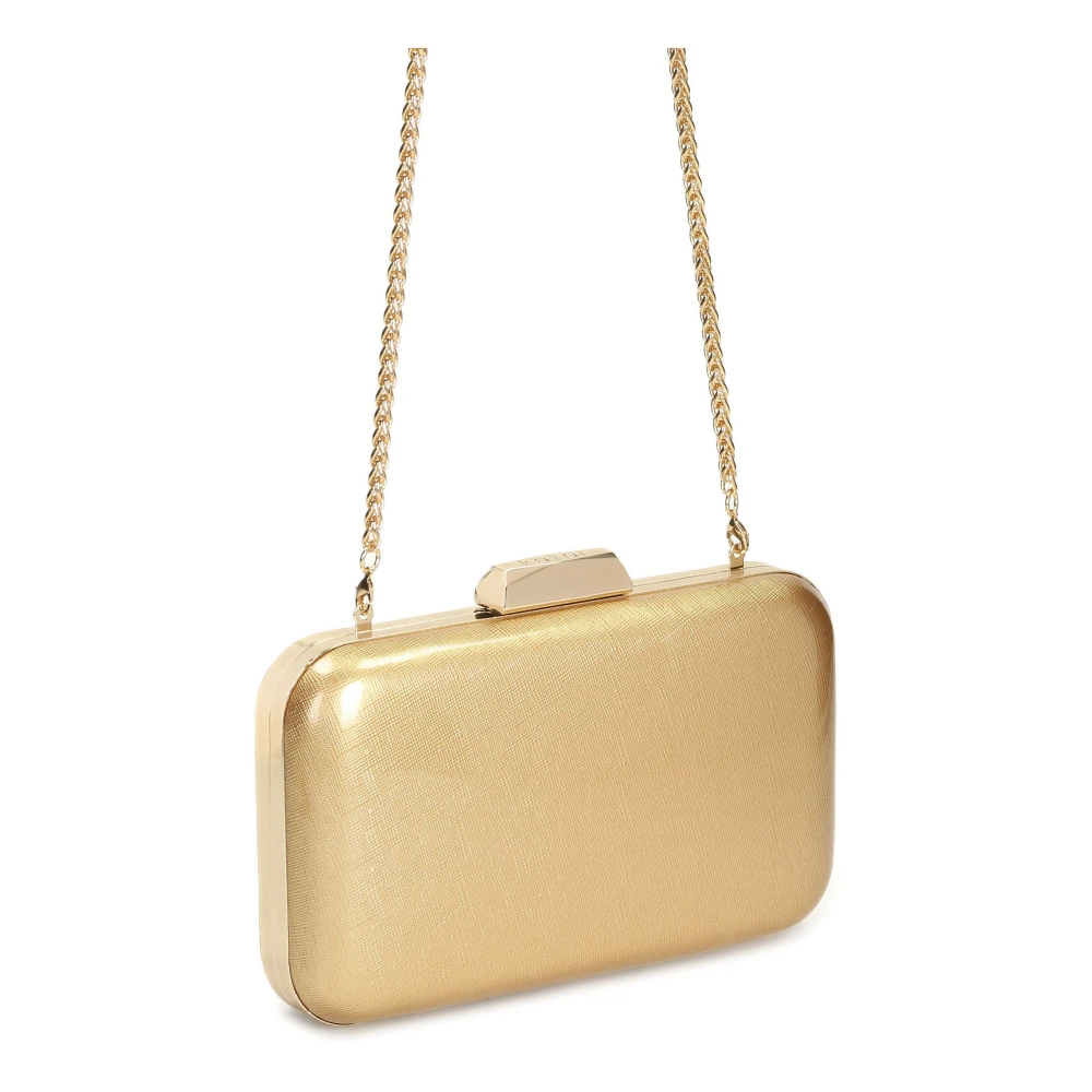 Kazar Dames gouden clutch tas Yellow Dames