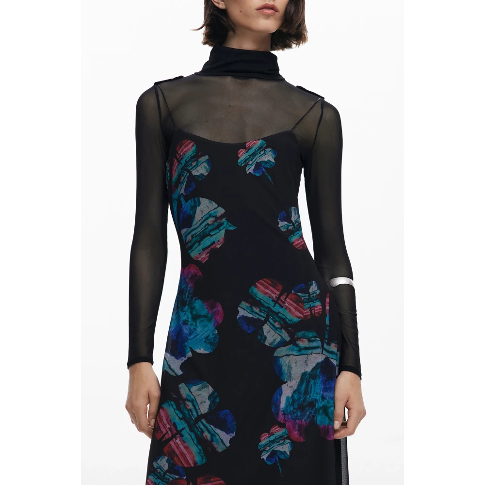 Desigual Women's Multicolor Maxi Dresses, S, Long Dress With T-Shirt