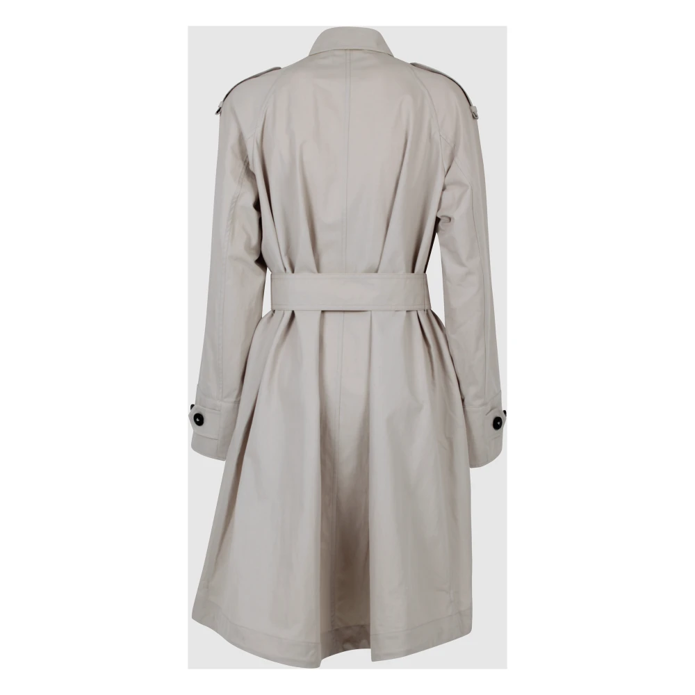 Blonde No.8 Trenchcoat met ceintuur en contrastkraag Beige Dames
